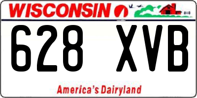 WI license plate 628XVB