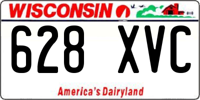 WI license plate 628XVC