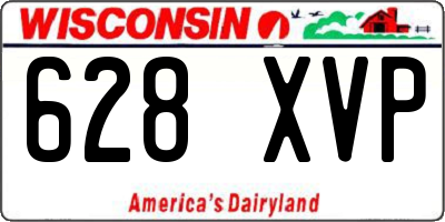 WI license plate 628XVP