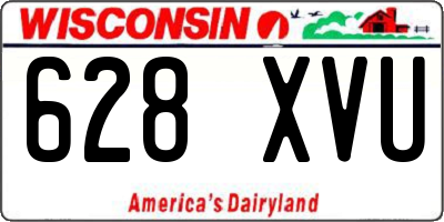 WI license plate 628XVU