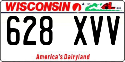 WI license plate 628XVV