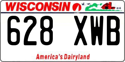 WI license plate 628XWB