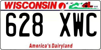 WI license plate 628XWC