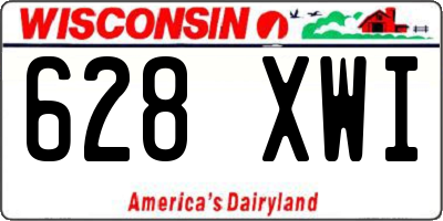 WI license plate 628XWI