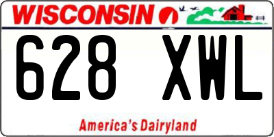 WI license plate 628XWL