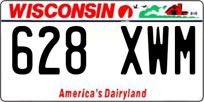 WI license plate 628XWM