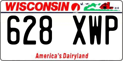 WI license plate 628XWP