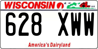 WI license plate 628XWW