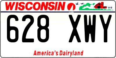 WI license plate 628XWY