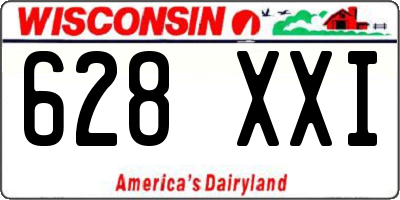 WI license plate 628XXI