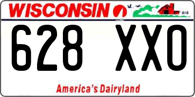 WI license plate 628XXO