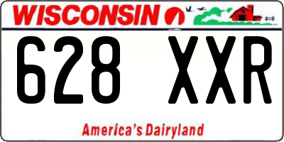 WI license plate 628XXR