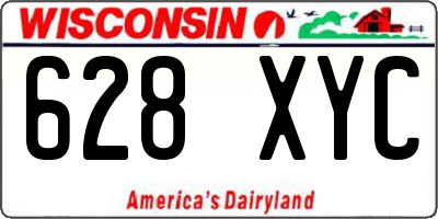 WI license plate 628XYC