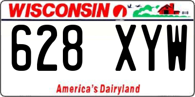 WI license plate 628XYW