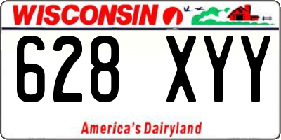 WI license plate 628XYY