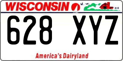 WI license plate 628XYZ