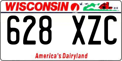 WI license plate 628XZC