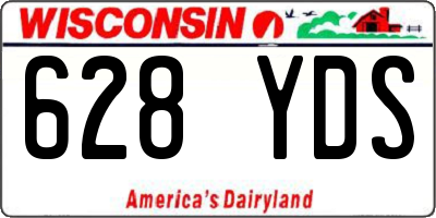 WI license plate 628YDS