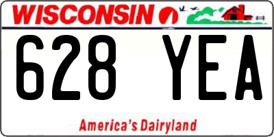 WI license plate 628YEA