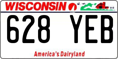 WI license plate 628YEB