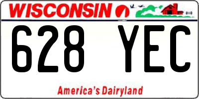 WI license plate 628YEC
