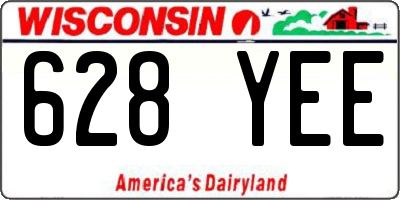 WI license plate 628YEE