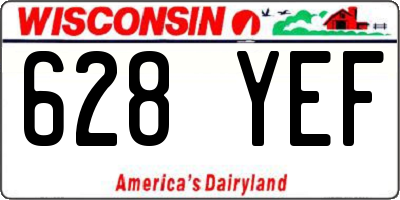 WI license plate 628YEF