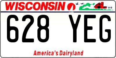 WI license plate 628YEG