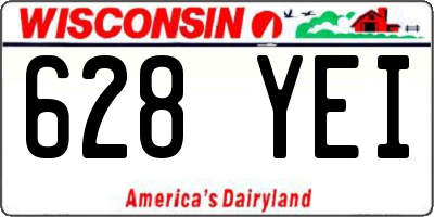 WI license plate 628YEI