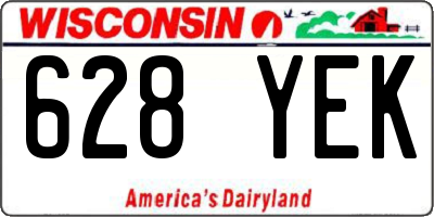 WI license plate 628YEK