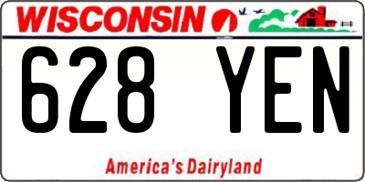 WI license plate 628YEN