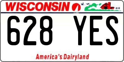 WI license plate 628YES