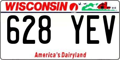WI license plate 628YEV