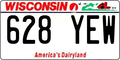 WI license plate 628YEW