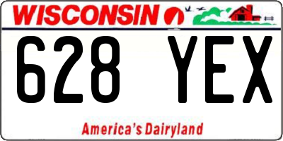 WI license plate 628YEX