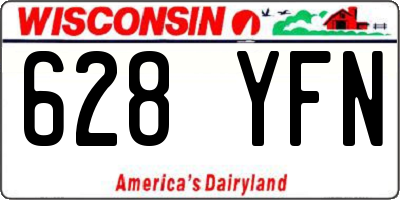 WI license plate 628YFN