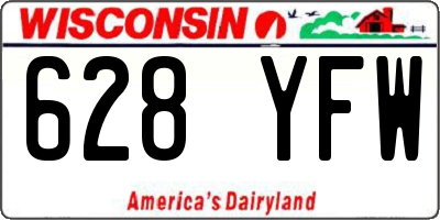 WI license plate 628YFW