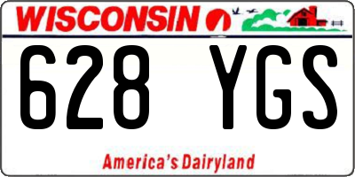 WI license plate 628YGS