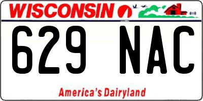 WI license plate 629NAC