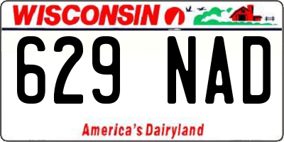 WI license plate 629NAD