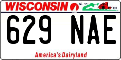 WI license plate 629NAE