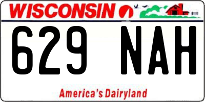 WI license plate 629NAH