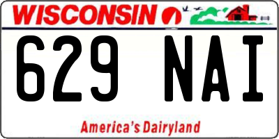 WI license plate 629NAI