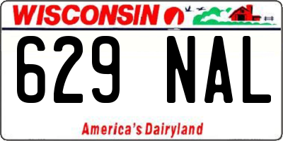 WI license plate 629NAL