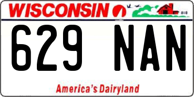 WI license plate 629NAN