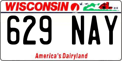WI license plate 629NAY