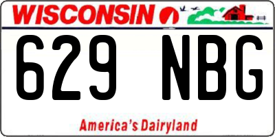 WI license plate 629NBG