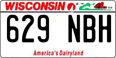 WI license plate 629NBH