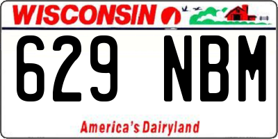 WI license plate 629NBM