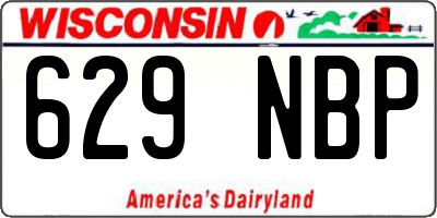 WI license plate 629NBP